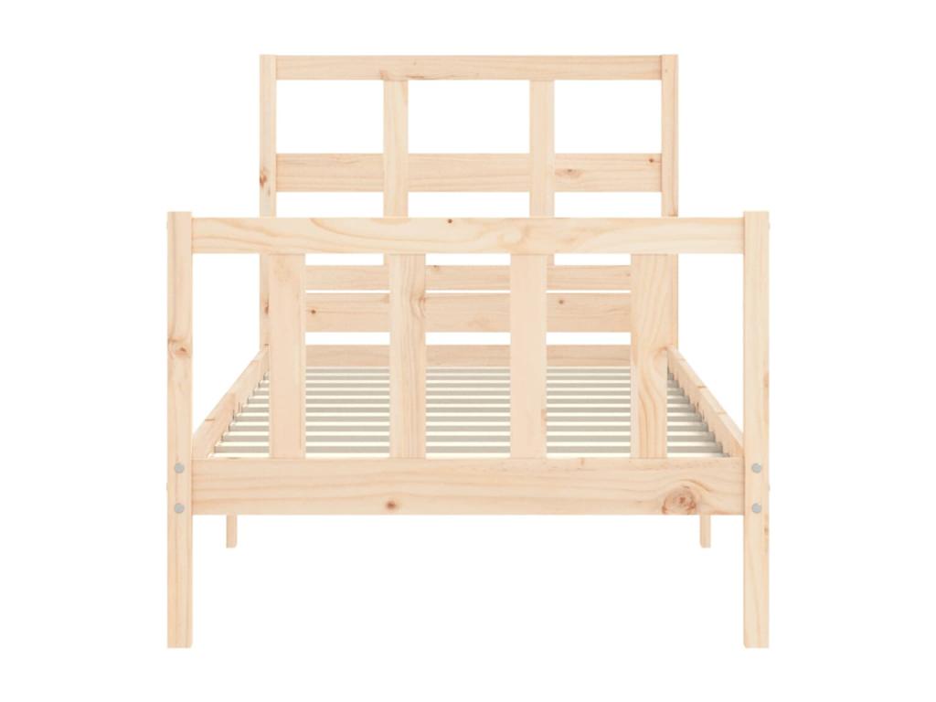 Bed frame without mattress 90x200 cm solid pine wood