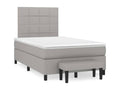 Bed base in Vertchez with light grey mattress 120x200cm Fabric