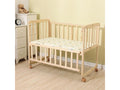 Baby cot in MDF veneer - Solid pine - natural finish for a 100x55 cm mattress