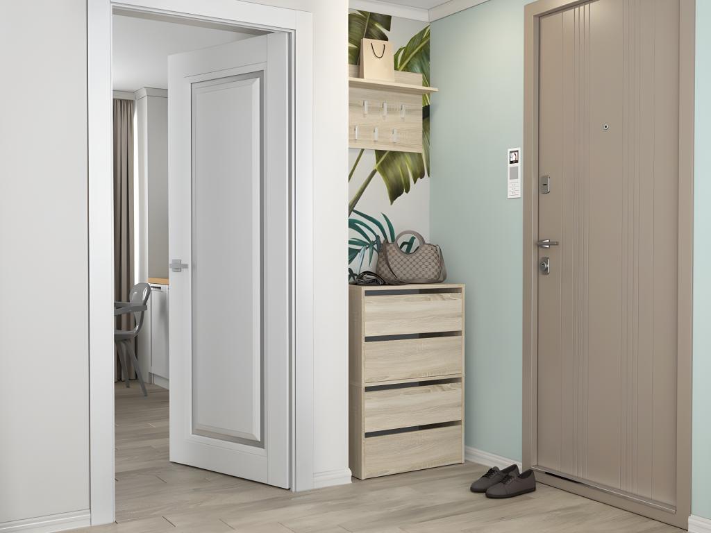 Meublita - Modular shoe cabinet - Dimensions 60x36x88cm - 4 drop-down doors