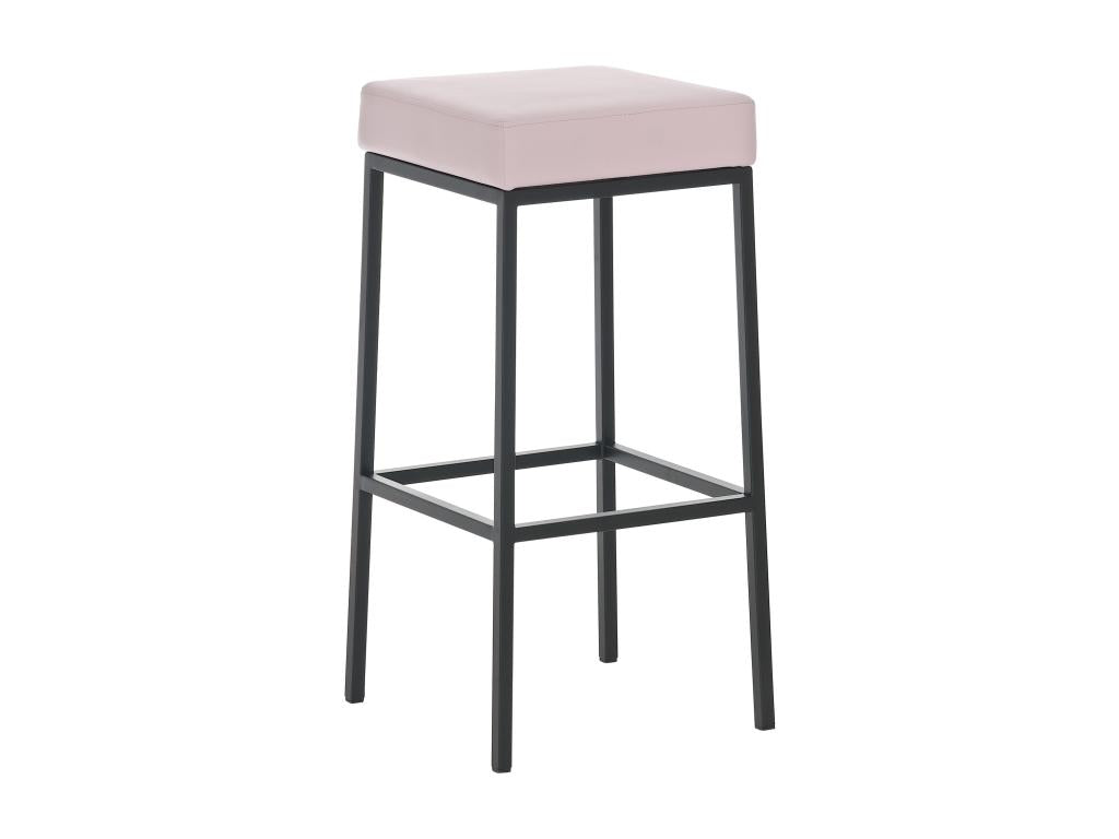 Bar stool - Faux leather / Black - Pink - Vertchez 80