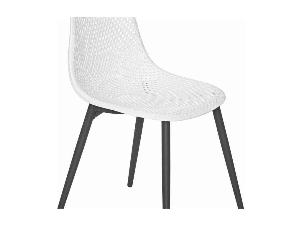 Vertchez aluminum chair with resin seat, set of 2