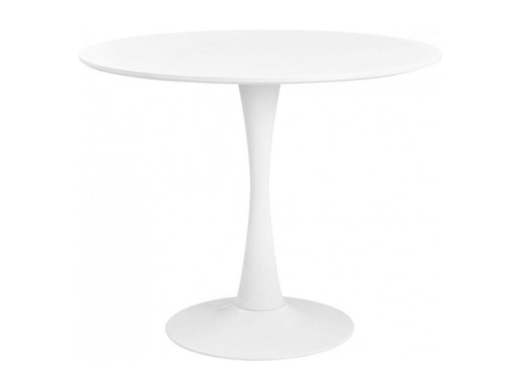 Modern round table by Vertchez - White - Diameter 80 cm
