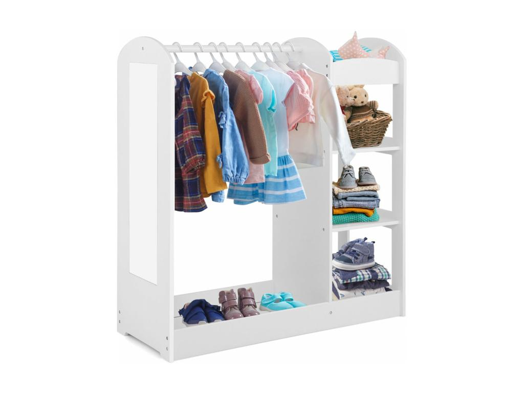 Open storage unit for white wood, 93.5x38x100 cm, 20 0008877