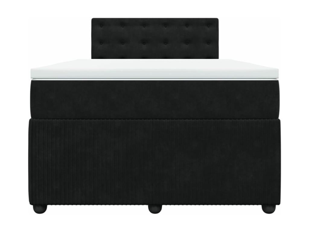Vertchez bed base with black velvet mattress 120x200 cm