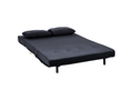 Vertchez Black Velvet 2-Seater Sofa Bed