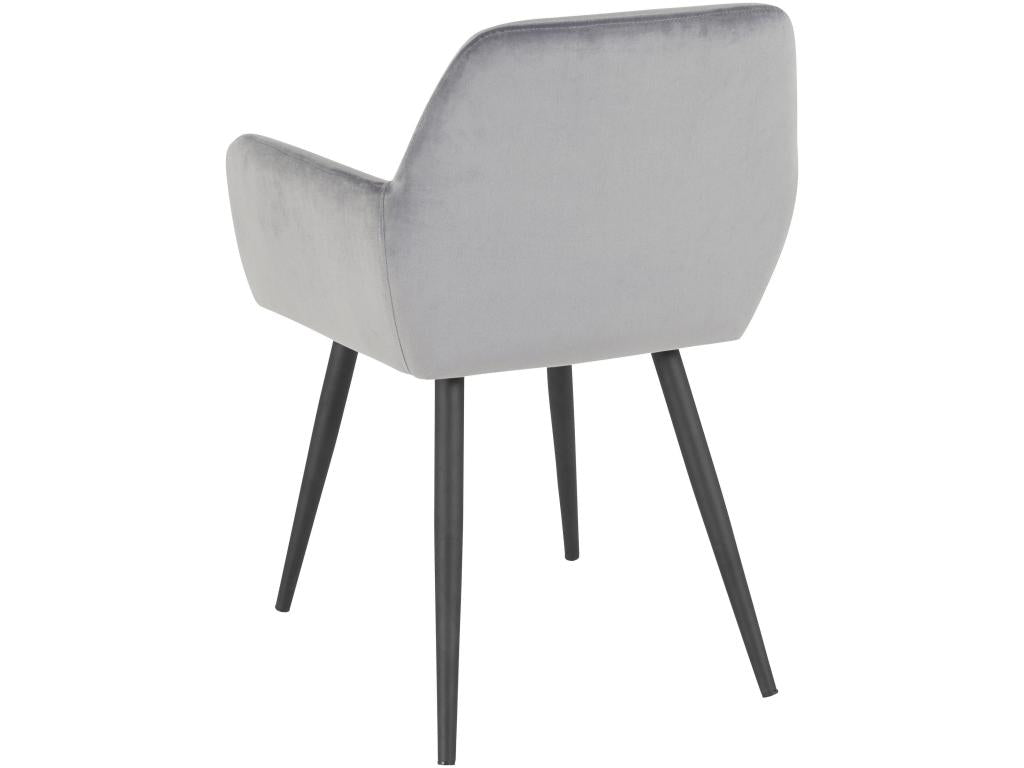 Meublita - Set of 2 dining chairs in grey velvet