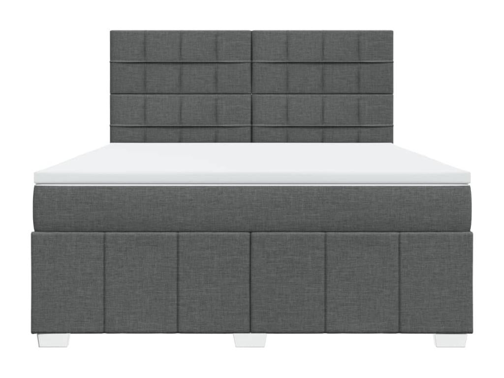 Bed base in Vertchez with dark grey mattress 180x200cm Fabric