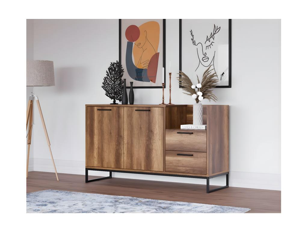 Vertchez Multi-Purpose Cabinet, Walnut, 140x45x80 cm