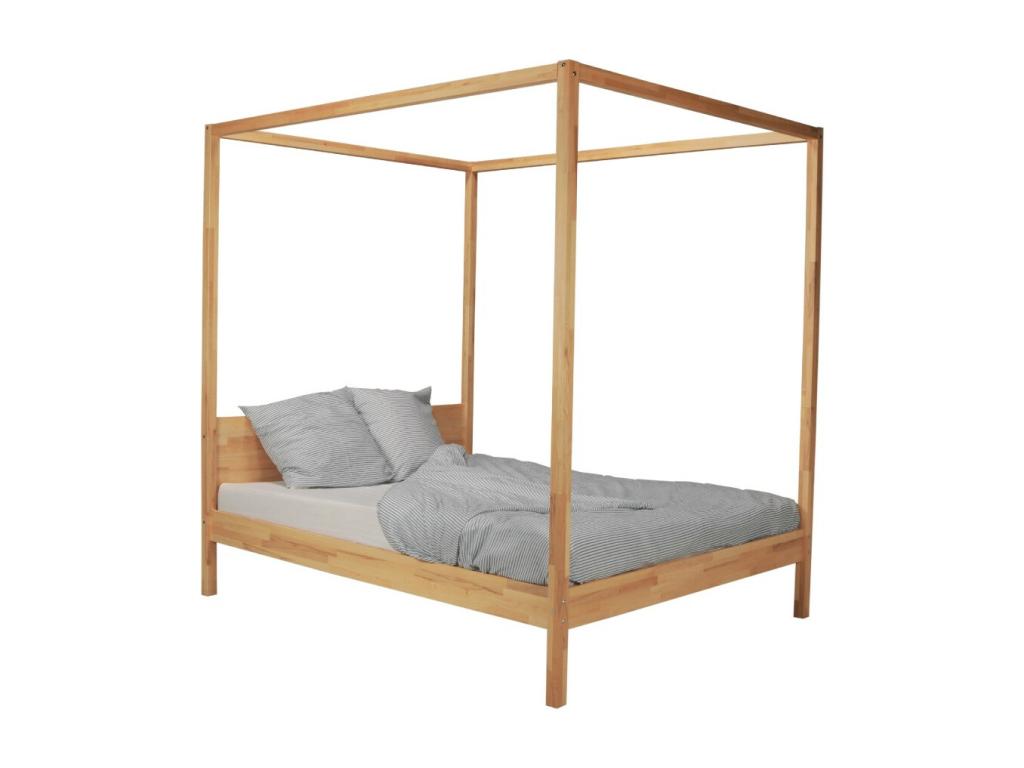 ROMANCE FOURTH-COVERED DOUBLE BED 160x200 / SOLID OILED BEECH
