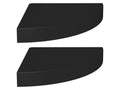 Floating Corner Shelves 2 pcs Black 25x25x3.8 MDF
