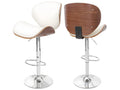 Vertchez bar stool, cream walnut finish