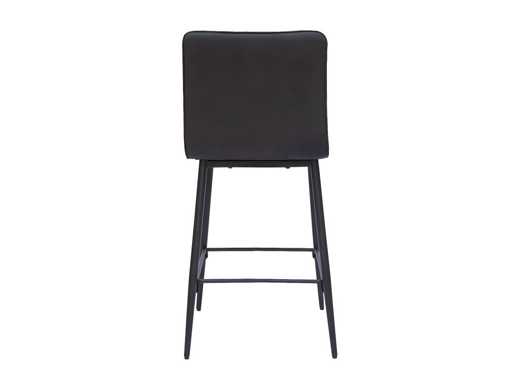 Vintage bar stools, dark grey fabric, set of 2, H62 cm, FARELL