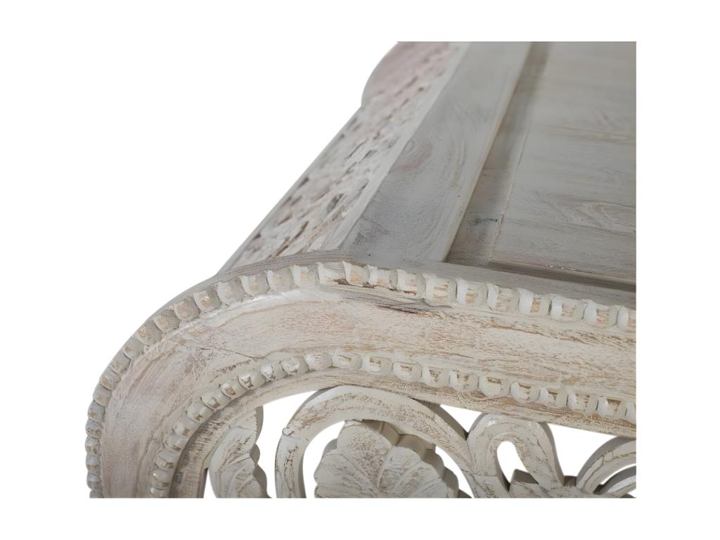 White Wood Coffee Table 120x90x46cm - Vertchez