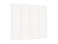 White wall-mounted headboard, 146x3x91.5 cm, solid pine wood