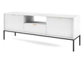 TV stand - 154 cm - white with black legs - Vertchez
