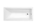 Rectangular white built-in bathtub with headrest - MODERN SLIM - 170x70 cm
