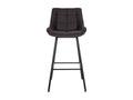 Bar stool - Faux leather / Metal - Brown - Vertchez