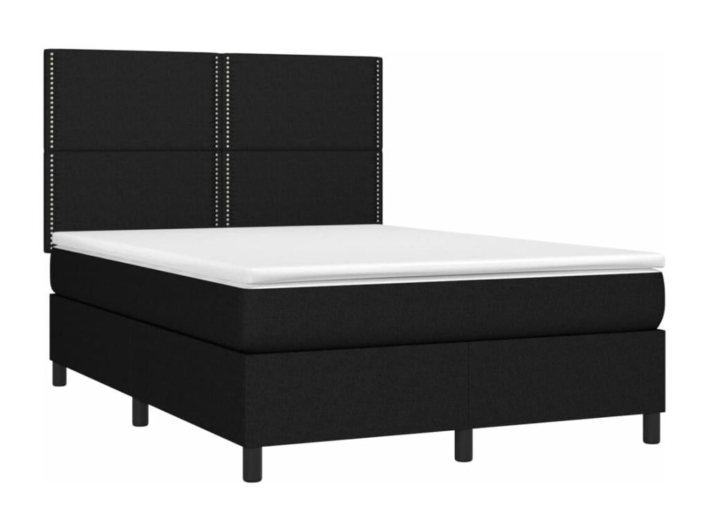 Bed base in Vertchez with black mattress 140x190 fabric
