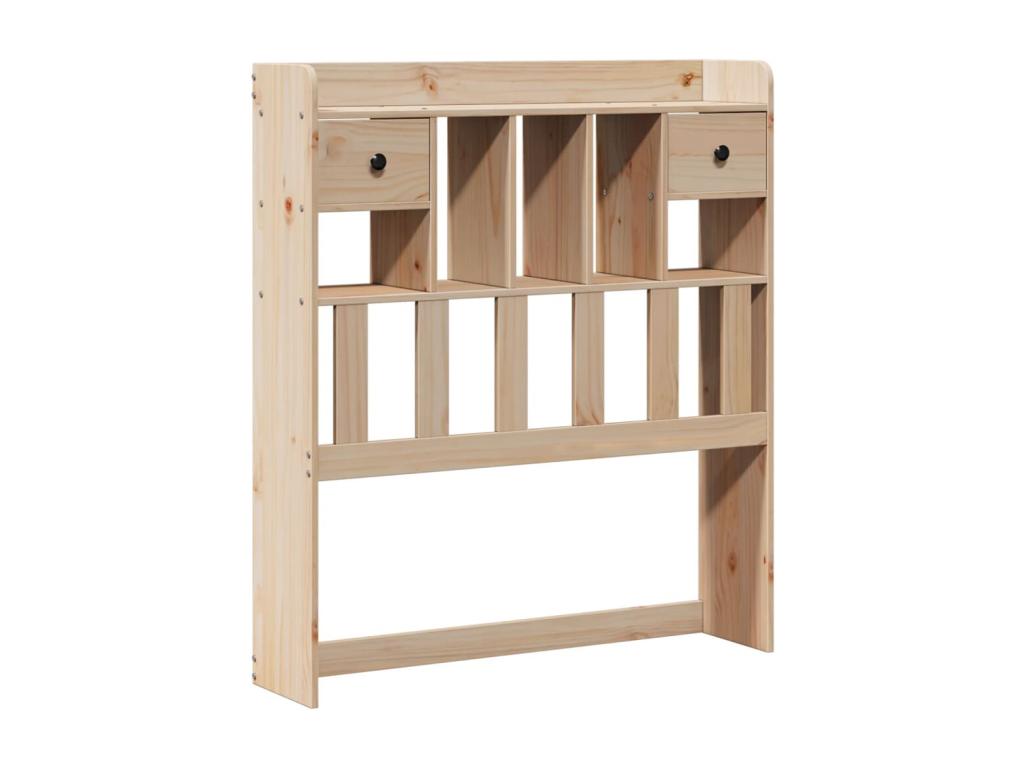 Bookcase bed without mattress 90x190 cm solid pine wood