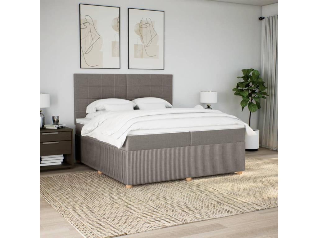 Meublita bed base with Meublita 200x200 cm mattress, fabric