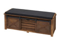 Meublita-H53 brown bench with storage compartments