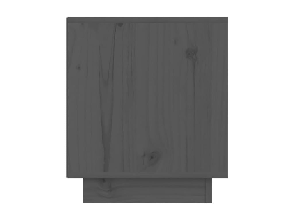 2-piece bedside tables, grey, 40x34x40 cm, solid pine wood