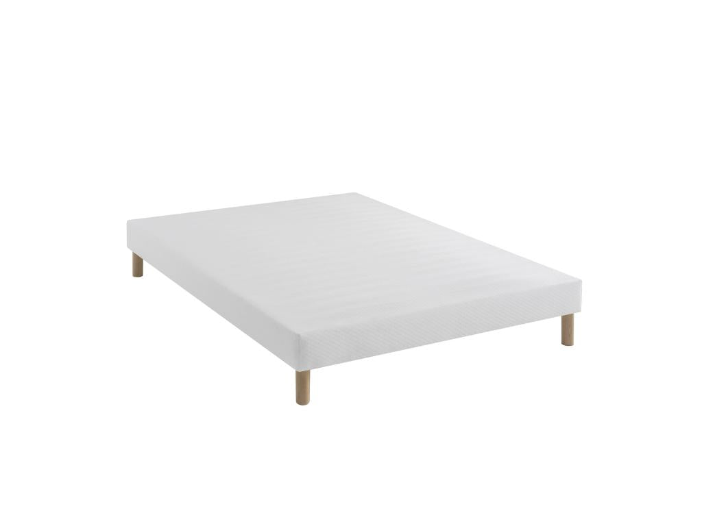 White upholstered bed base 15 cm Constellation - Meublita 160x200