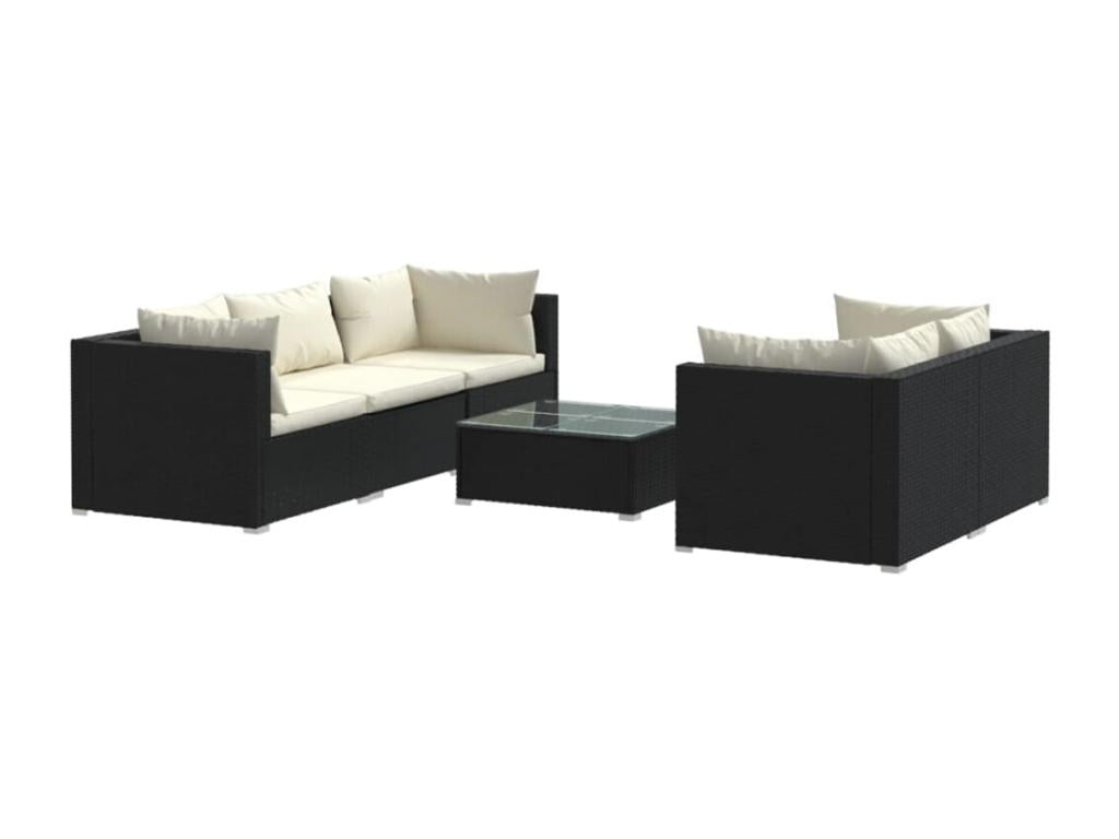 Garden furniture set, black resin, 70x70x60.5 cm, 02 0016938