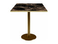 Vertchez 70x70 cm bistro table with veined marble top