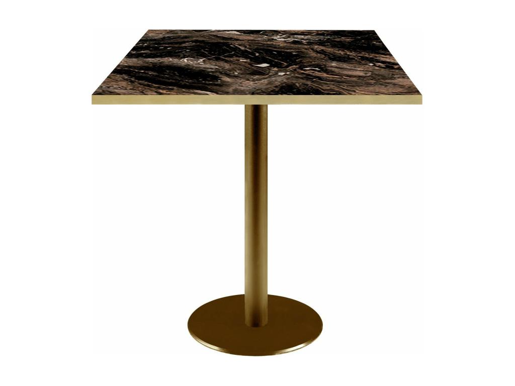 Vertchez 70x70 cm bistro table with veined marble top