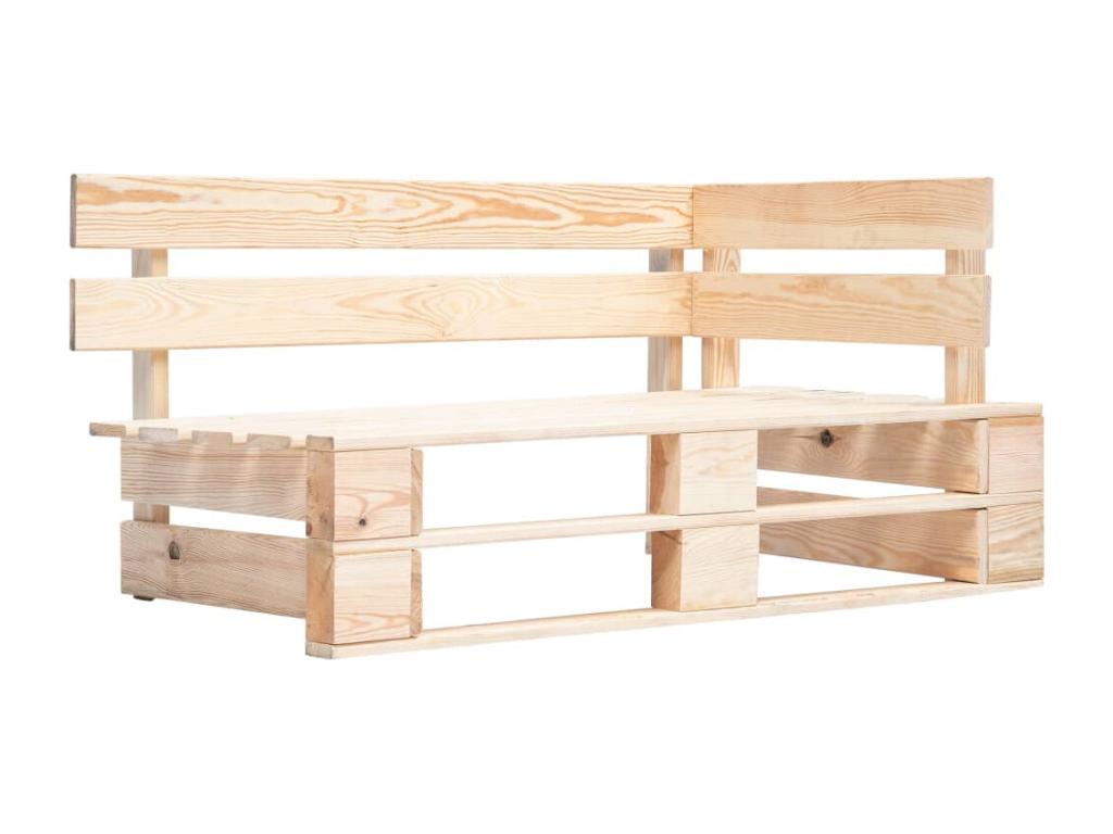 6-piece pallet garden furniture set with cushions. Impregnated pine wood.