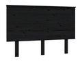 Black Headboard 124x6x82.5 cm Solid Pine Wood