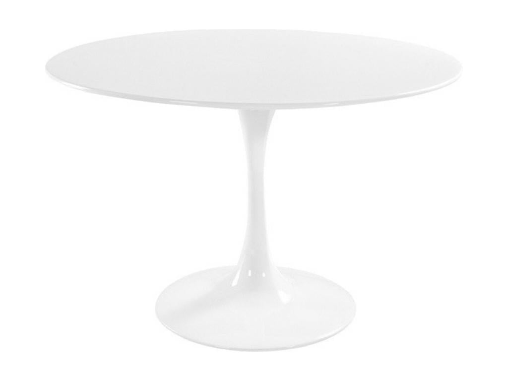 Modern round table by Vertchez - White - Diameter 80 cm