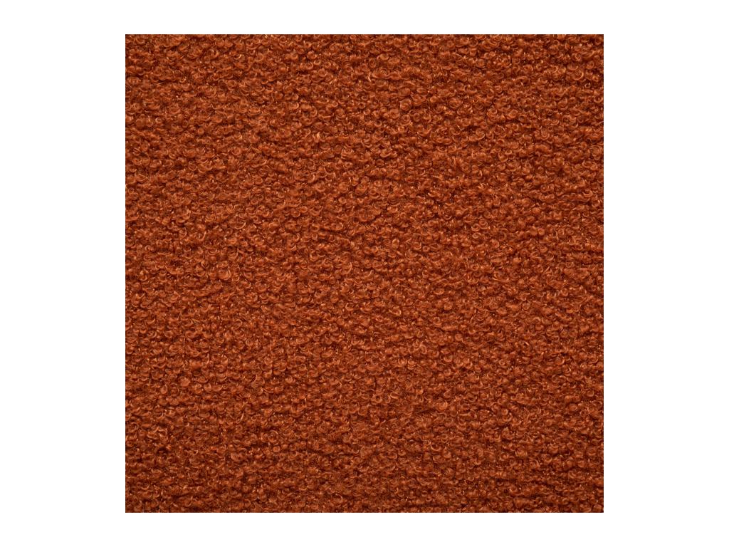 Folding pouf and storage chest in terry cloth amber