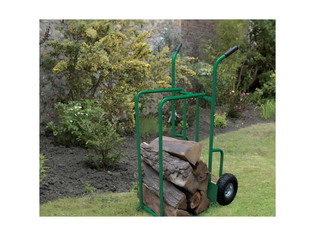 Log cart up to 250kg in lacquered steel