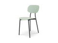 Green contemporary style chair with black metal legs - Vertchez model