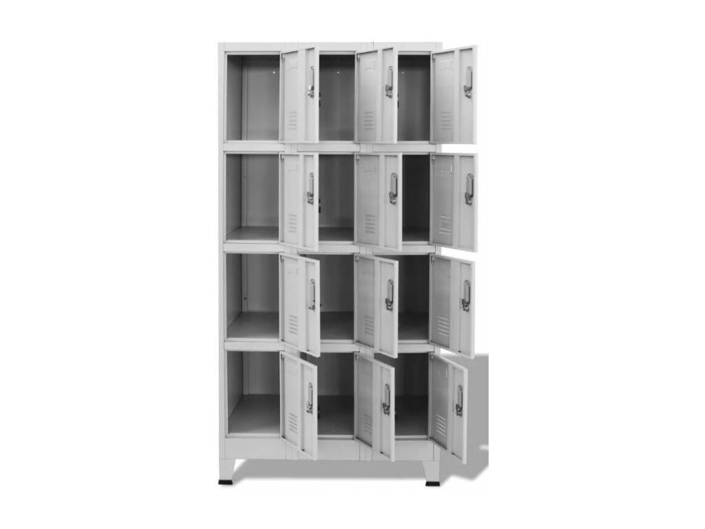 Vertchez 12-Door Grey Metal Office Cabinet