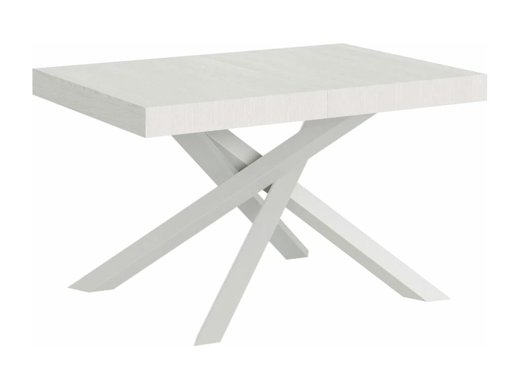 Extendable table 90x130/390 cm Volantis White Ash white frame