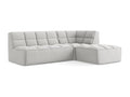 Modular 4-seater right-hand corner sofa in velvet - silver - Vertchez