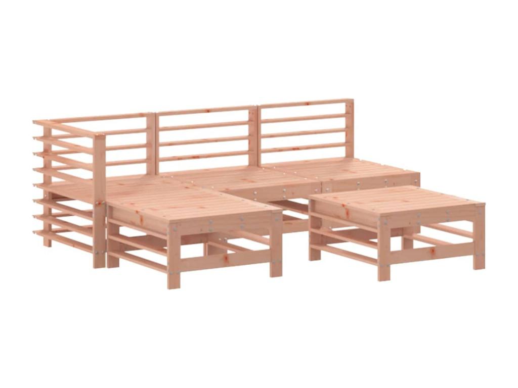 Meublita 5-piece solid wood garden furniture set