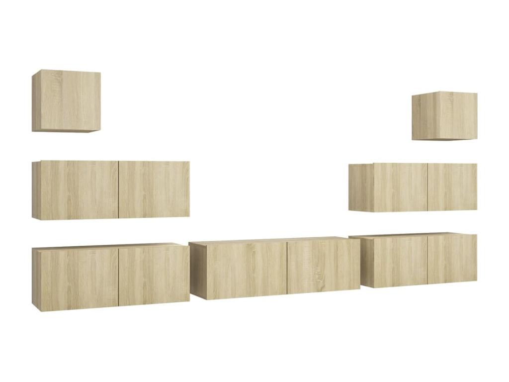 Brown wooden wardrobe furniture set 100x30x30 cm 02 0024336