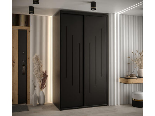Vertchez 8-Door Sliding Wardrobe 235.2/140/45 2 Doors Black/Black/Black
