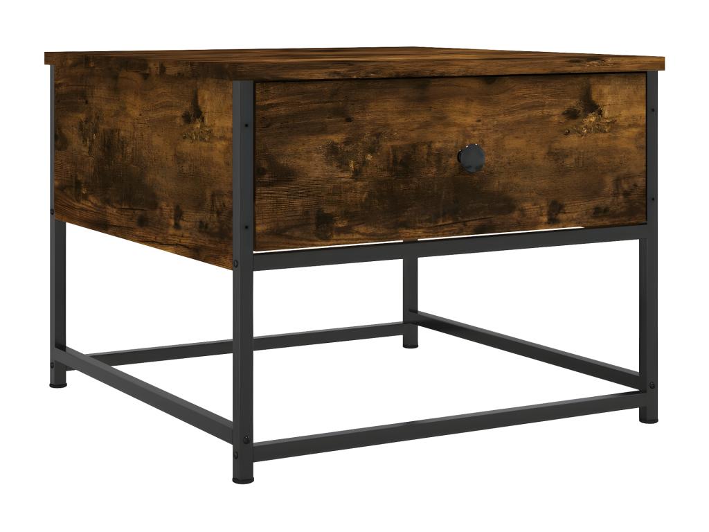 Smoked oak coffee table 51x51x40 cm engineered wood