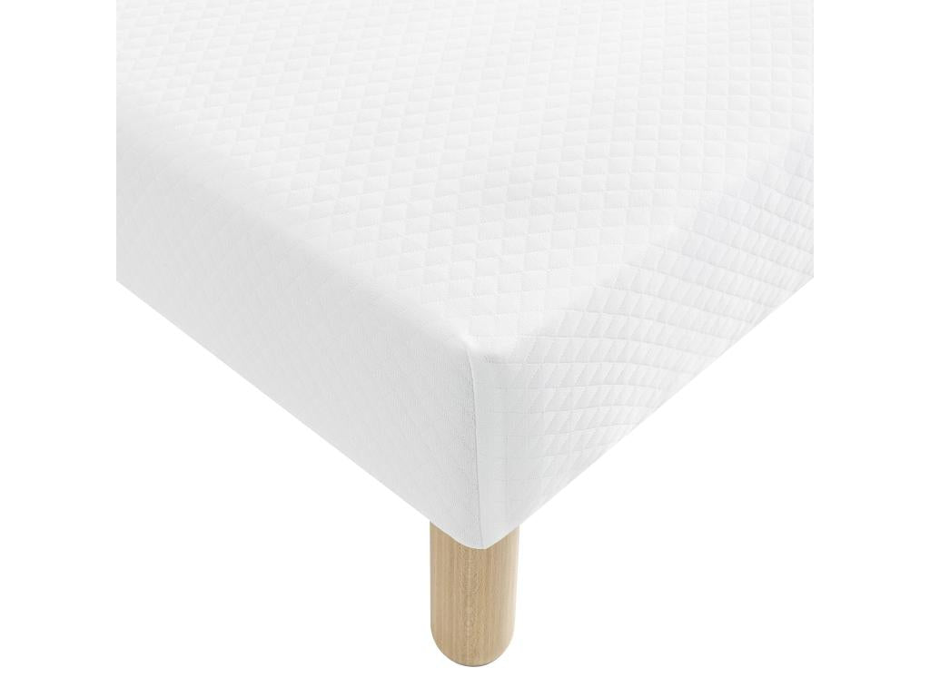 White upholstered bed base 15 cm Constellation - Meublita 160x200