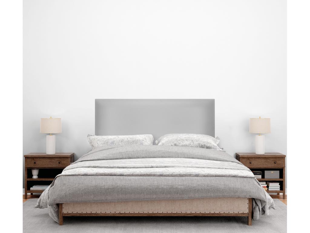 Vertchez Smooth Faux Leather Headboard 95x105cm with Legs for 90cm Beds - Light Grey