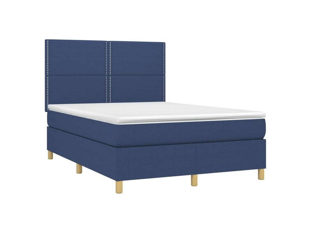 Bed base and mattress with blue LED lighting, 140x200 cm, fabric, available in Vertchez.