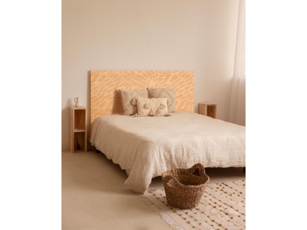Printed natural pine wood headboard 105x80cm - Vertchez
