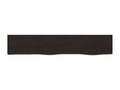 Dark brown wall shelf 100x20x4cm solid treated oak wood