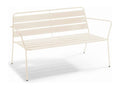 Ivory metal garden sofa - Meublita